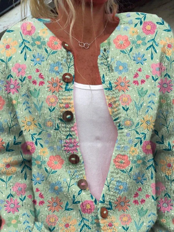 Delfina | Cárdigan Floral Pastel