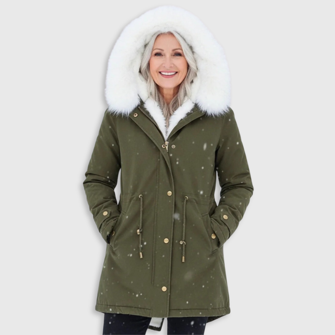 Rina | Parka con Capucha Ribeteada