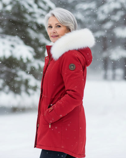 Rina | Parka con Capucha Ribeteada