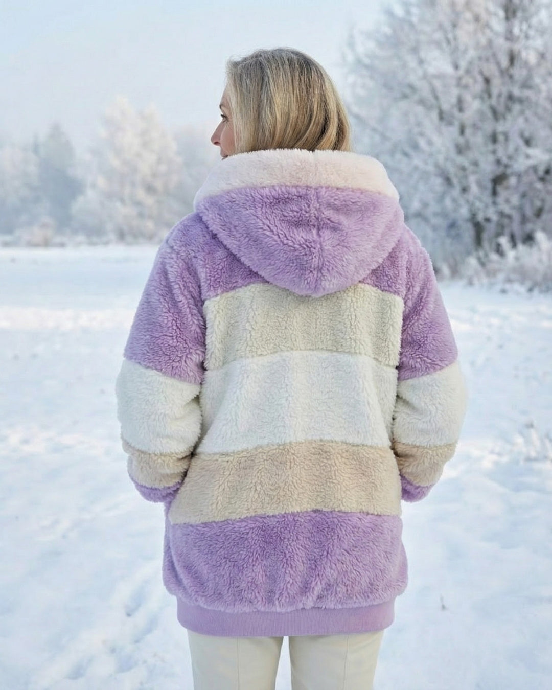Ombretta | Abrigo de Peluche Bicolor
