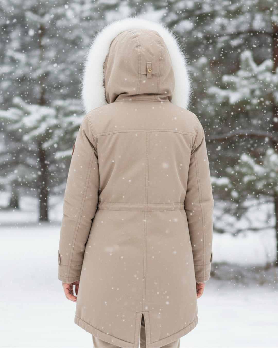 Rina | Parka con Capucha Ribeteada