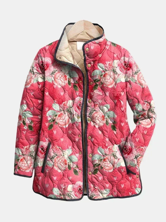 Cristina | Giacca Trapuntata Rose Polverose
