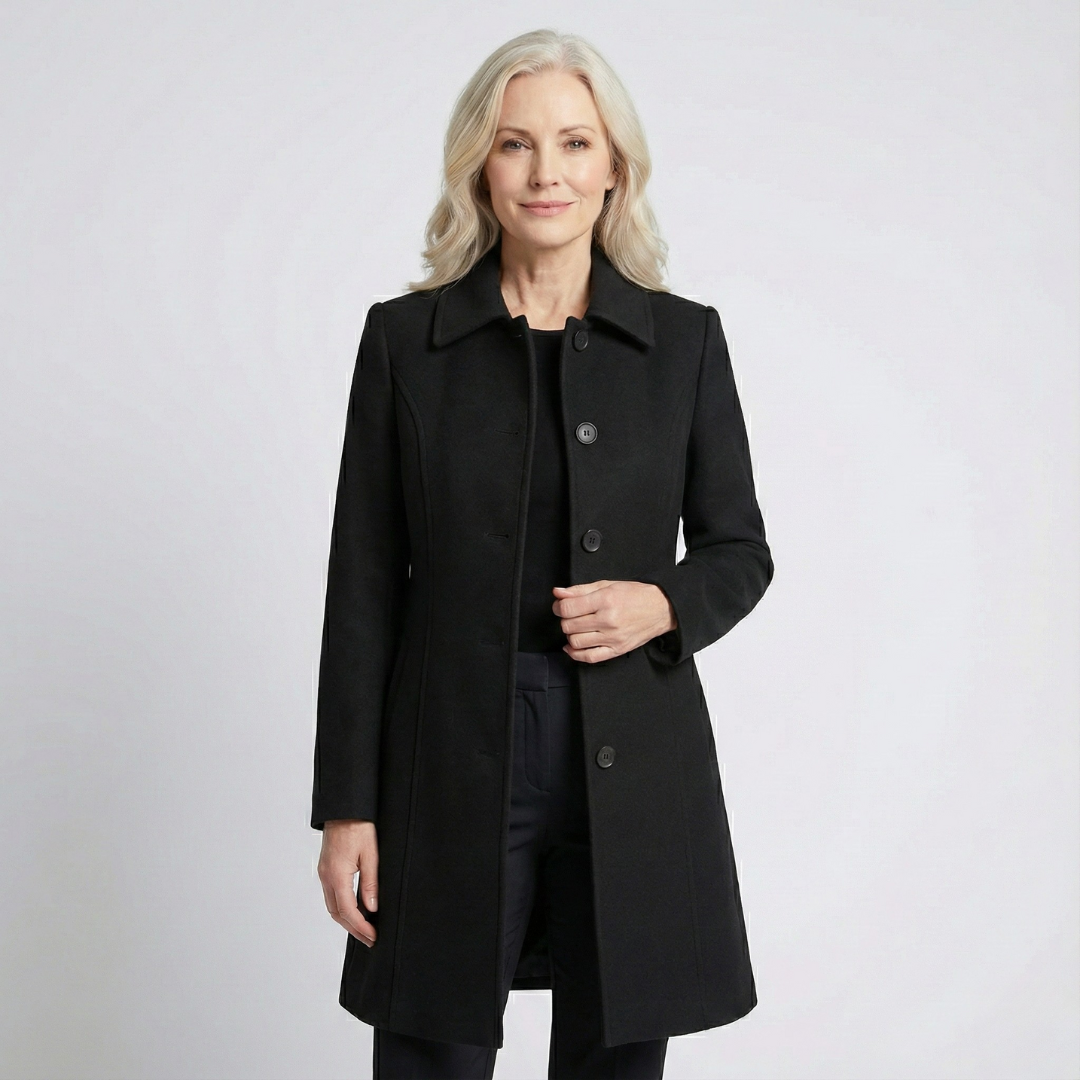 Egle | Gabardina de Invierno de Botonadura Sencilla