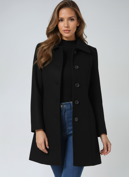 Egle | Gabardina de Invierno de Botonadura Sencilla
