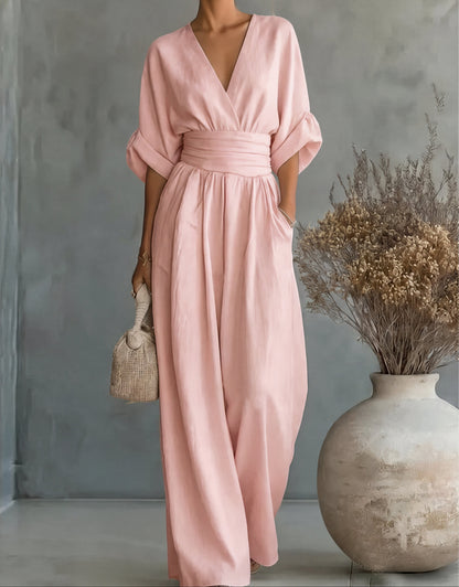 Elisa | Mono Elegante Fluido con Escote en V