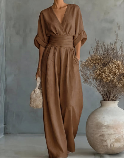 Elisa | Mono Elegante Fluido con Escote en V