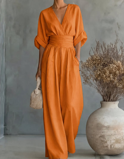 Elisa | Mono Elegante Fluido con Escote en V