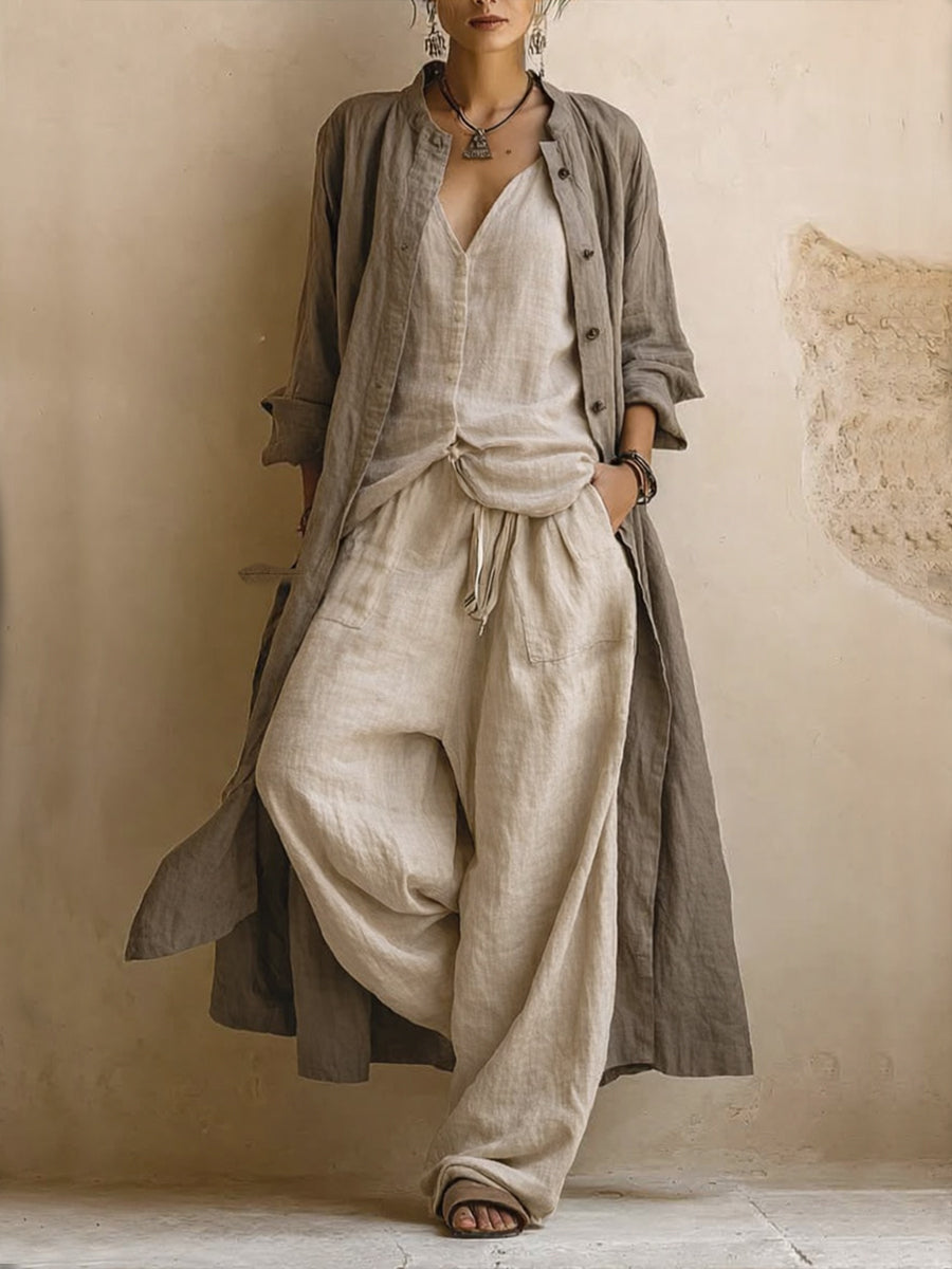 Alessia | Conjunto Suave con Chaqueta Larga