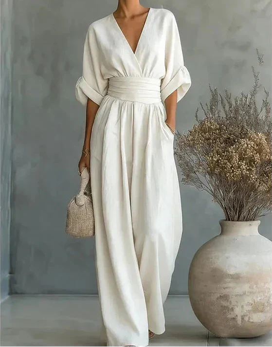 Elisa | Mono Elegante Fluido con Escote en V
