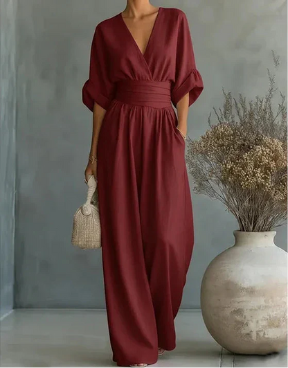 Elisa | Mono Elegante Fluido con Escote en V