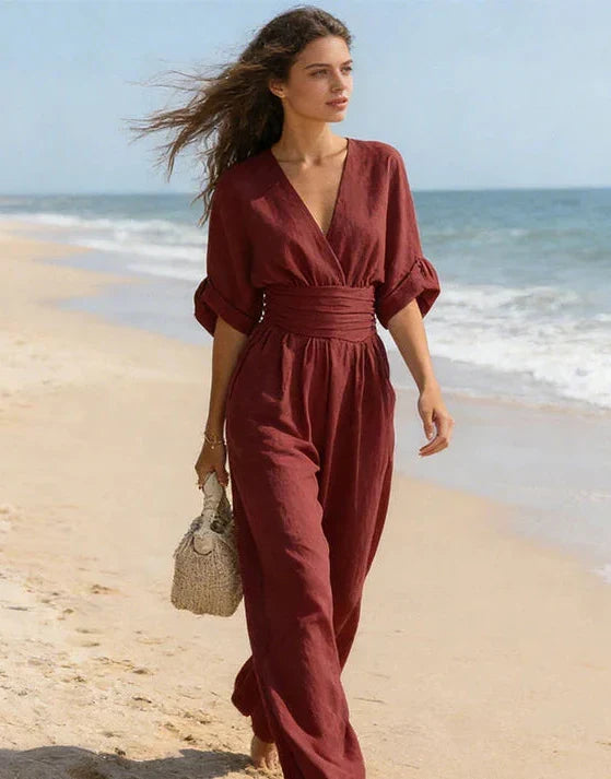 Elisa | Mono Elegante Fluido con Escote en V