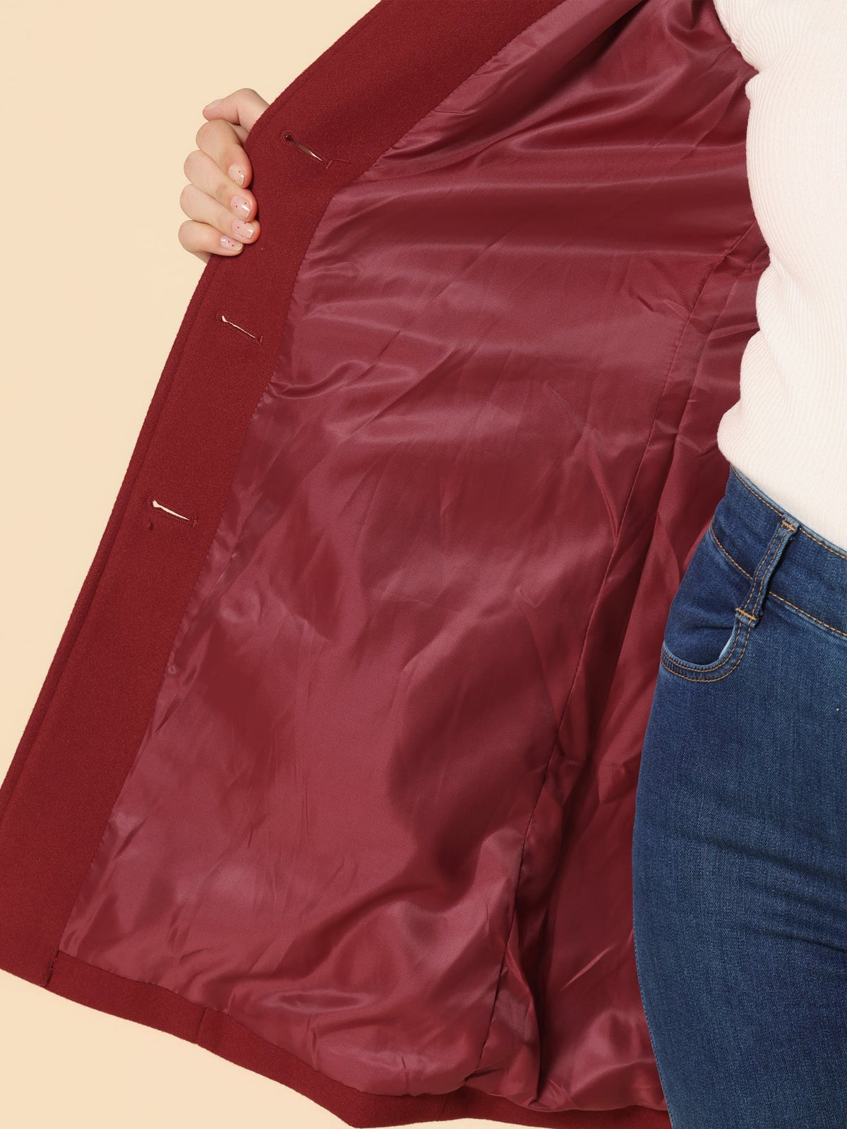 Egle | Gabardina de Invierno de Botonadura Sencilla