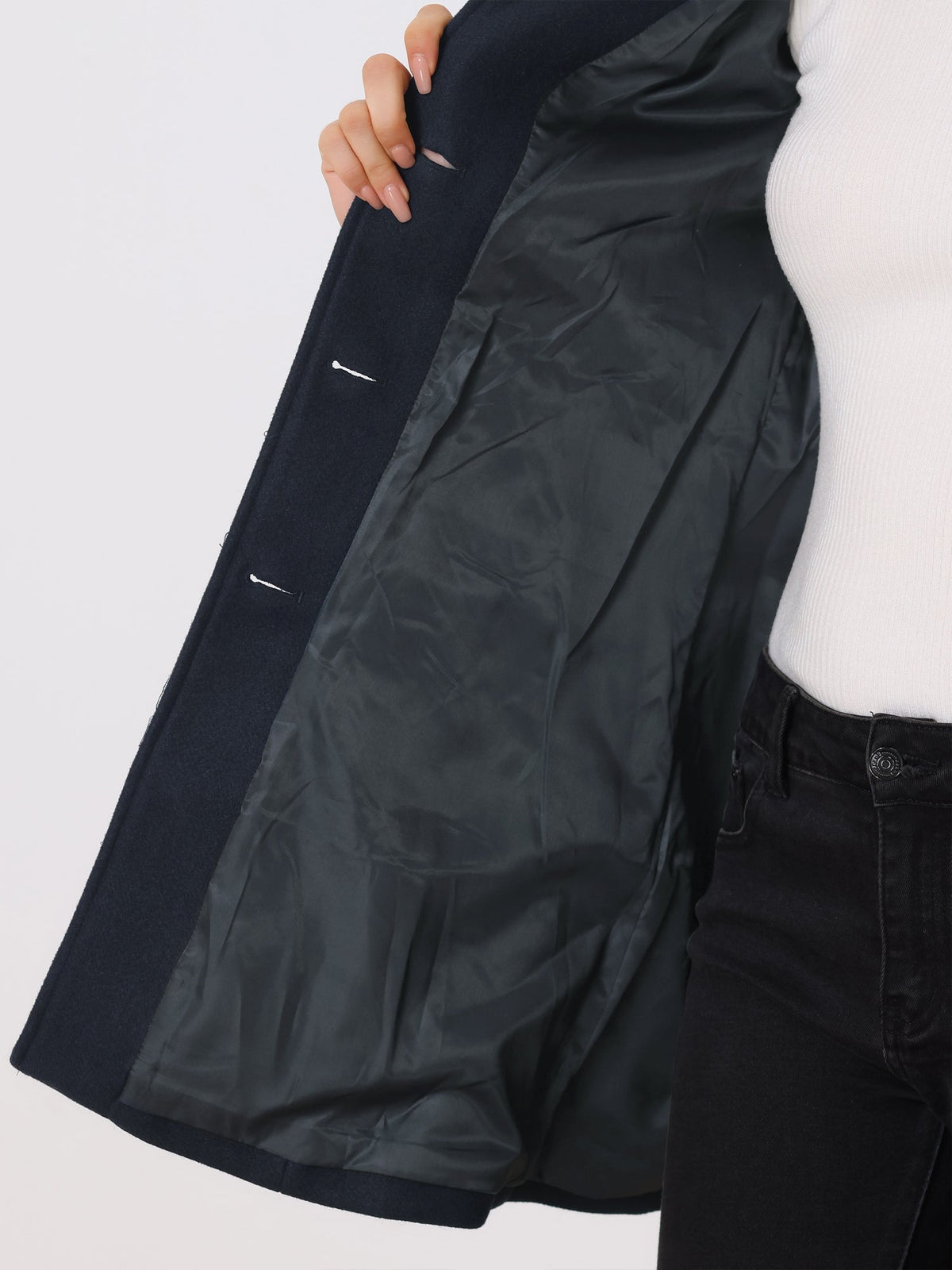 Egle | Gabardina de Invierno de Botonadura Sencilla